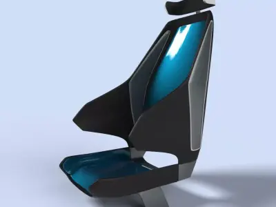 Car seat concept 3D model - Concept Brash 3D model