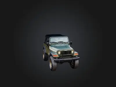 jeep car Low-poly 3D model