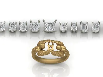 Carrera Y Carrera STL Carrera Woman And Woman Lovers Ring   3D print model