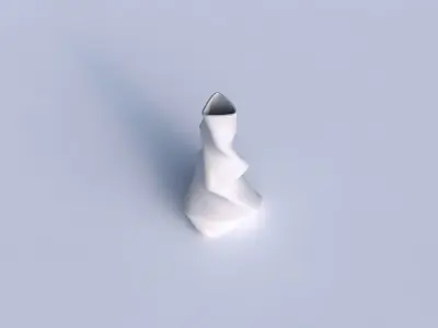 Vase twist tilted triangle with horizontal sections 3D print model