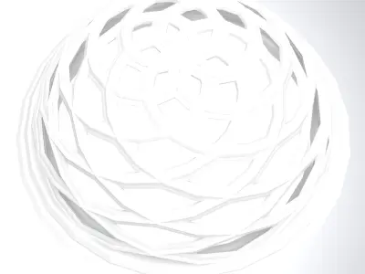 Concrete dome detail decorative traditional Low-poly 3D model