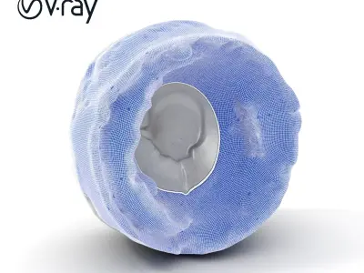 Cracked Stone Bowl Model Pack Low-poly 3D model