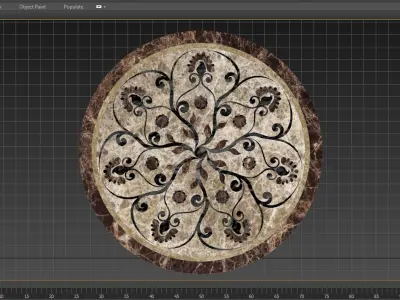 Flooring design Medallion 3d and vector file 3D model