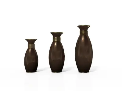Vase Collection bowling ball bottle 3D model