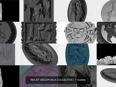 RELIEF DECOR AS A COLLECTIVE 3D Model Collection