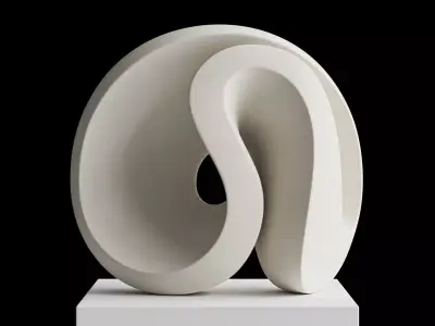 Abstract sculpture by Jan Van Der Laan 3D model