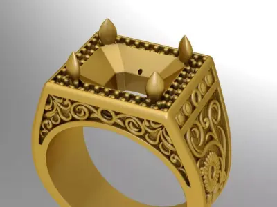Full diamond ring fast design 3D print model