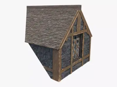Medieval Roof Room V01 Low-poly 3D model