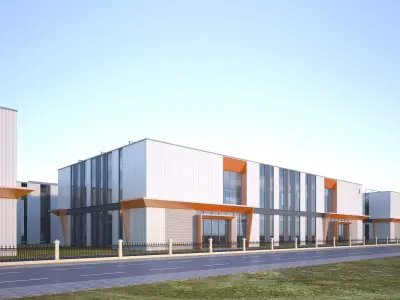 Industrial Building Factory 012 3D model