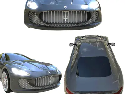  car maserati Low-poly 3D model