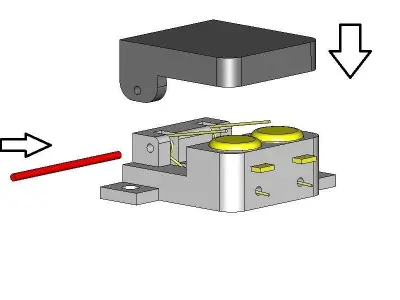SPDT Momentary Small Switch 3D print model