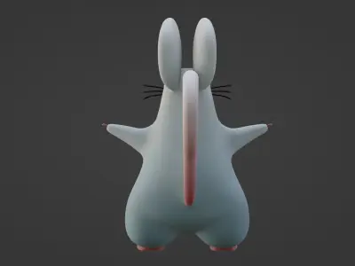 Cartoon Hamster Not Rigged 3D model