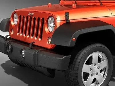  Jeep Wrangler 2 door midpoly 3D model