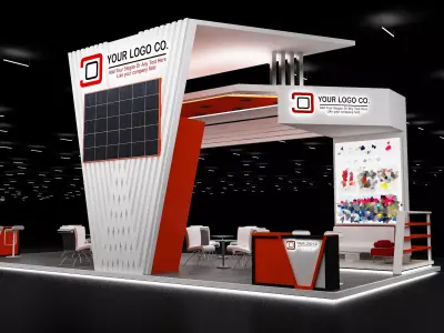 Booth Exhibition Stand a629 3D model
