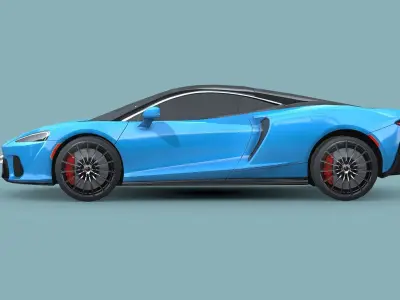 McLaren GT 2020 Low-poly 3D model