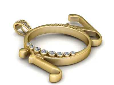 LOVE ALPHABET PENDANT 3D PRINTABLE MODEL  3D print model