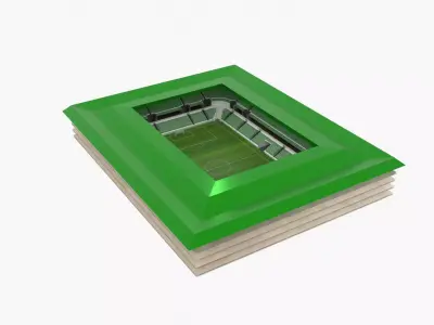 Soccer Stadium Low-poly 3D model