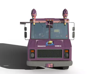 Ice Cream Truck Blender 3D model