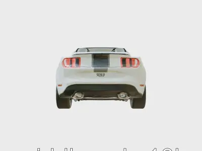 Mustang Convertible Sports Car Model Low-poly 3D model