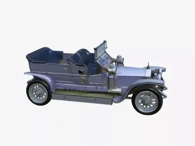 1906 Early Luxury Touring Car Classic Edwardian Era Vehicle 3D model