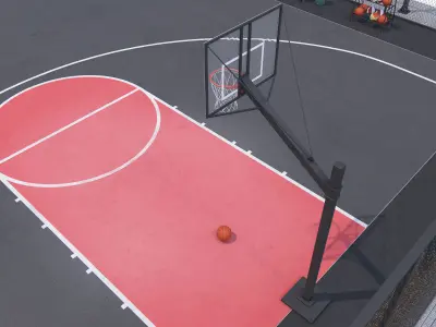 Basketball field 3D model