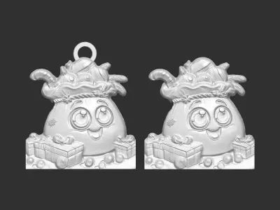 christmas sanda gifts bags decor  3D print model