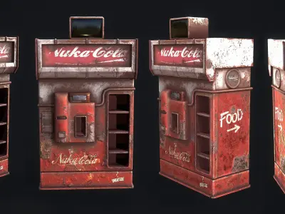 Vending Machine - Nuka Cola  Low-poly 3D model