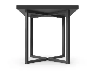 Table black metall and beige top 3D model