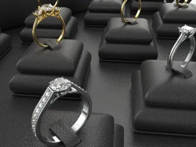 Jewelry store display collection 3D model