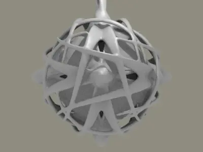 globe for Christmas tree Low-poly 3D model