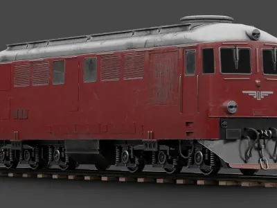 Diesel locomotive LDE Low-poly 3D model
