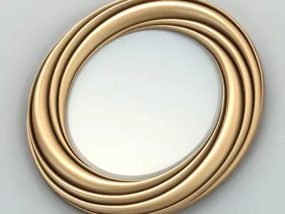 Round mirror frame 004 3D model