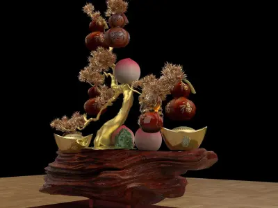 Chinese gourd tree   3D model