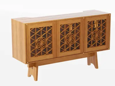 Kumiko Media Cabinet 3D model