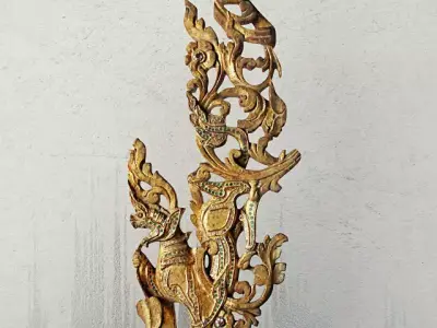 Burmese Architectural Lion Fragment 3D model