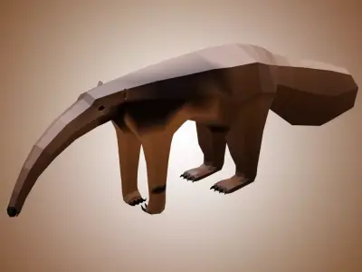 Anteater Low Poly Low-poly 3D model