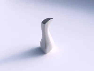 Vase puffy bent triangle smooth 3D print model