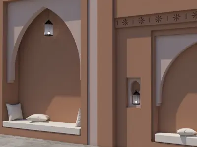 Traditional Moroccan Seat Marrakech 3D model