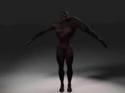 Humanoid Mutant Creature Free 3D model