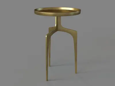 Kenna Accent Table Gold 3D model