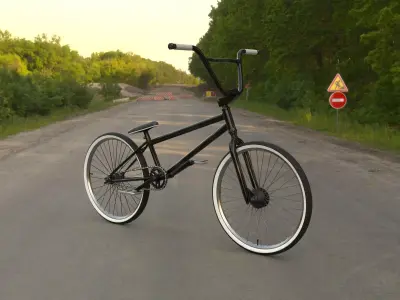 BMX bike Low-poly 3D model