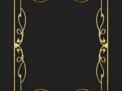 Collection stucco molding frame 3 3D model