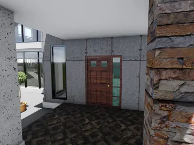 Modern Black and gray house 3D model