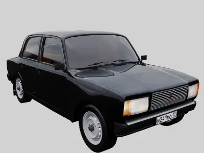 Lada2107 Low-poly 3D model