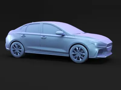 Korean compact car 3D model