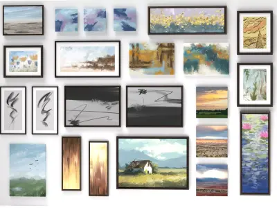 Painting Artwork Pack 3D model