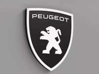 Peugeot logo 01 3D print model