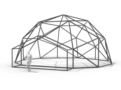 Geodesic Dome with Entry v1 3D model