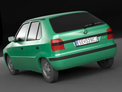 Skoda felicia facelift 98-01  exterior only 3D model