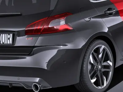 Peugeot 308 GTi 2018 VRAY 3D model